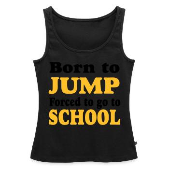 Weitsprung - Hochsprung - Frauen Premium Organic Tank Top - Schwarz - Vorne - AI Model Female 172 light (172cm)