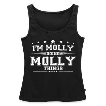 Molly - Frauen Premium Organic Tank Top - Schwarz - Vorne - AI Model Female 172 light (172cm)