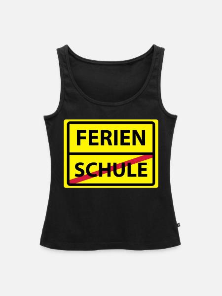 schule ferien - Frauen Premium Organic Tank Top - Schwarz