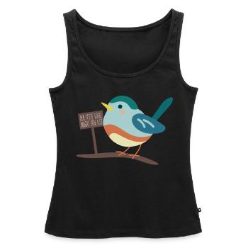 Dicker Vogel - Frauen Premium Organic Tank Top - Schwarz - Vorne - AI Model Female 172 light (172cm)