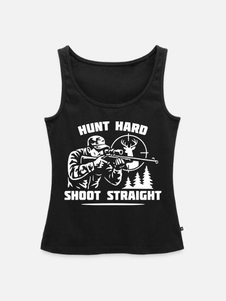Jage hart schießen straight_W - Frauen Premium Organic Tank Top - Schwarz