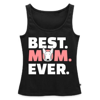Bull terrier - Women’s Premium Organic Tank top - black - Front - AI Model Female 172 light (172cm)