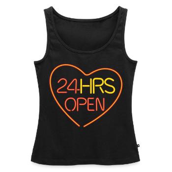 open heart - Frauen Premium Organic Tank Top - Schwarz - Vorne - AI Model Female 172 light (172cm)