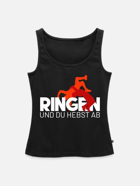 RINGEN und du hebst ab - Frauen Premium Organic Tank Top - Schwarz