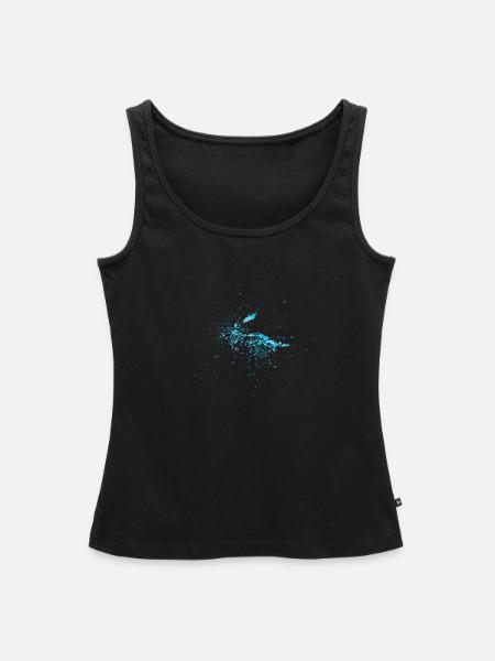 Aqua 3 - Frauen Premium Organic Tank Top - Schwarz