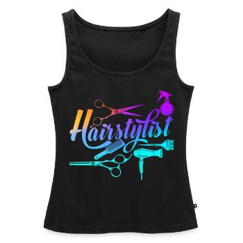 Salon Hairstylist - Frauen Premium Organic Tank Top - Schwarz - Vorne - AI Model Female 172 light (172cm)