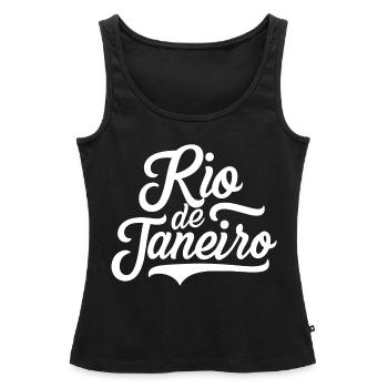 Rio de Janeiro - Débardeur bio Premium Femme - noir - Devant - AI Model Female 172 light (172cm)