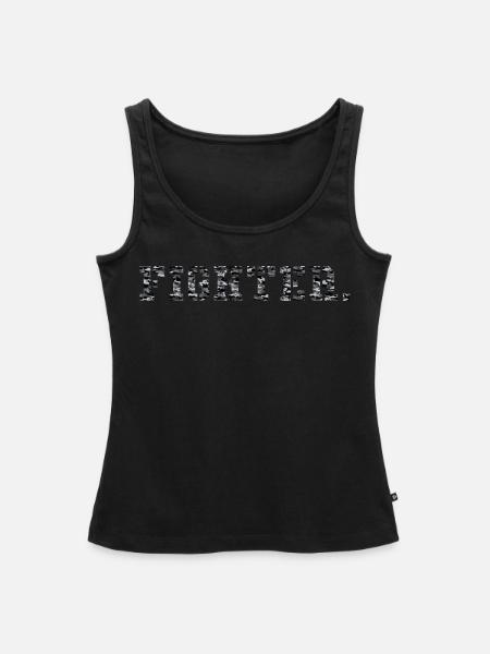 fighter. grau camouflage - Frauen Premium Organic Tank Top - Schwarz