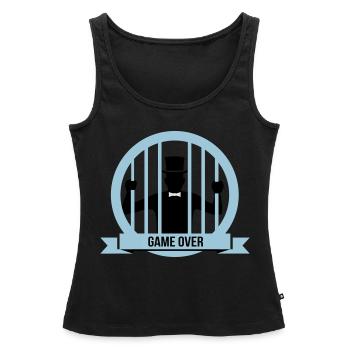 Game over JGA Knast Junggesellen abschied - Frauen Premium Organic Tank Top - Schwarz - Vorne - AI Model Female 172 light (172cm)