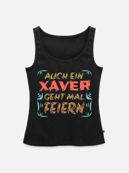 Feiern mit xaver - Frauen Premium Organic Tank Top - Schwarz