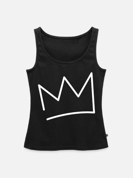 Krone - Frauen Premium Organic Tank Top - Schwarz