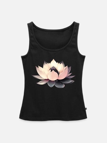 Lotusblume - Frauen Premium Organic Tank Top - Schwarz