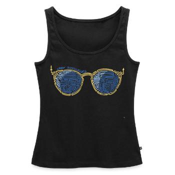Laby Sonnenbrille 1 - Frauen Premium Organic Tank Top - Schwarz - Vorne - AI Model Female 172 light (172cm)