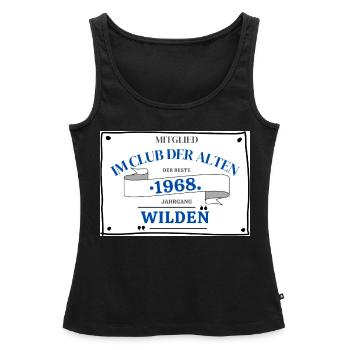 Geboren im besten Jahrgang 1968 - Frauen Premium Organic Tank Top - Schwarz - Vorne - AI Model Female 172 light (172cm)