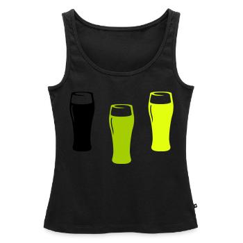 Bier Gläser - Frauen Premium Organic Tank Top - Schwarz - Vorne - AI Model Female 172 light (172cm)