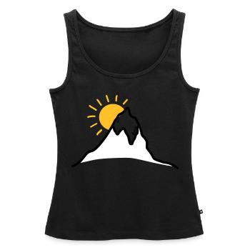 Sunrise - Débardeur bio Premium Femme - noir - Devant - AI Model Female 172 light (172cm)