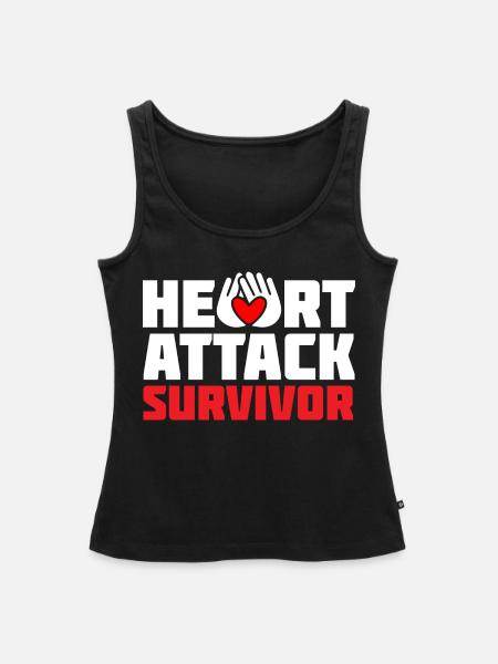 Herzinfarkt Überlebender - Frauen Premium Organic Tank Top - Schwarz