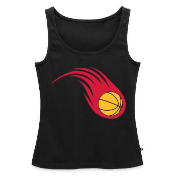 boule de feu de basket-ball - Débardeur bio Premium Femme - noir - Devant - AI Model Female 172 light (172cm)