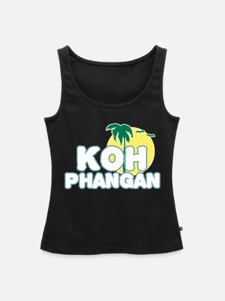 Koh Phangan Mondinsel - Frauen Premium Organic Tank Top - Schwarz