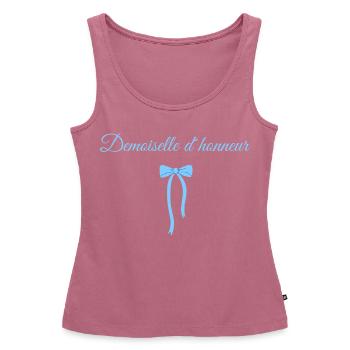 Blue Bow Bridesmaid - Women’s Premium Organic Tank top - mauve - Front - AI Model Female 172 light (172cm)