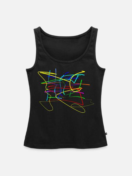 Buntes zum Quadrat - Frauen Premium Organic Tank Top - Schwarz