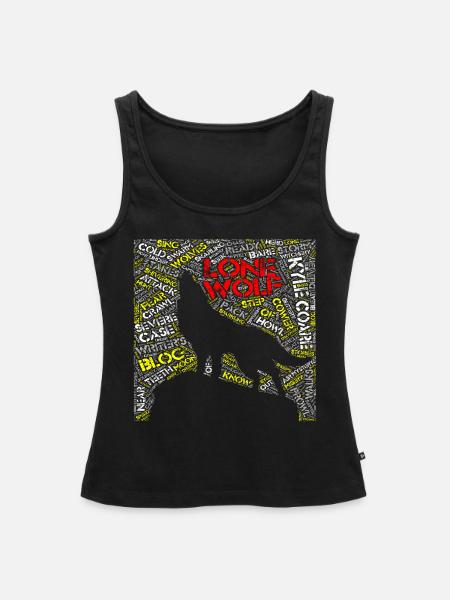 Einsamer Wolf - Frauen Premium Organic Tank Top - Schwarz