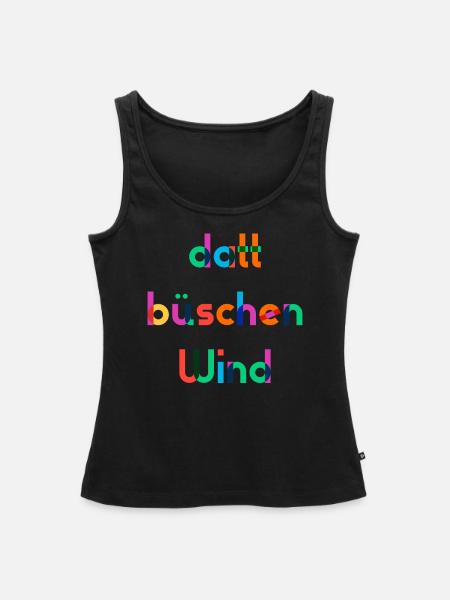 datt bueschen Wind - Frauen Premium Organic Tank Top - Schwarz