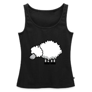 sheep - Women’s Premium Organic Tank top - black - Front - AI Model Female 172 light (172cm)