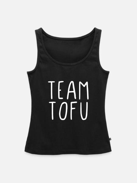 Team Tofu - Frauen Premium Organic Tank Top - Schwarz