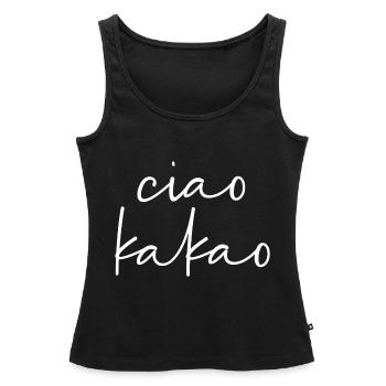 Ciao Kakao - Frauen Premium Organic Tank Top - Schwarz - Vorne - AI Model Female 172 light (172cm)