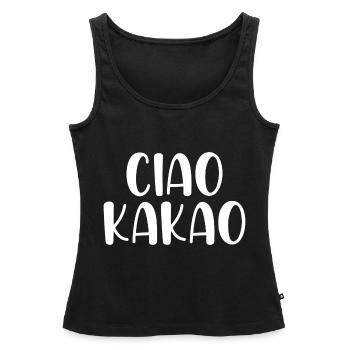 Ciao Kakao - Frauen Premium Organic Tank Top - Schwarz - Vorne - AI Model Female 172 light (172cm)