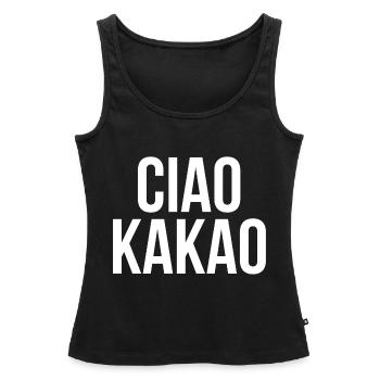 Ciao Kakao - Frauen Premium Organic Tank Top - Schwarz - Vorne - AI Model Female 172 light (172cm)