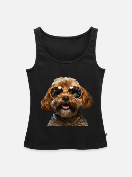 Cockapoo Cool - Cockapoo Hund - Frauen Premium Organic Tank Top - Schwarz