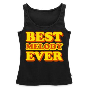 Melody First Name Funny Gift - Women’s Premium Organic Tank top - black - Front - AI Model Female 172 light (172cm)
