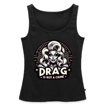 Inspiré exclusif de la culture drag et de la drag queen - Débardeur bio Premium Femme - noir - Devant - AI Model Female 172 light (172cm)