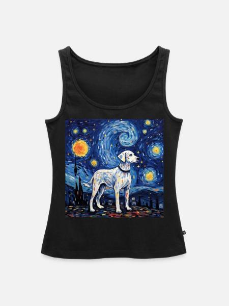 Dalmatiner Sternennacht - Frauen Premium Organic Tank Top - Schwarz