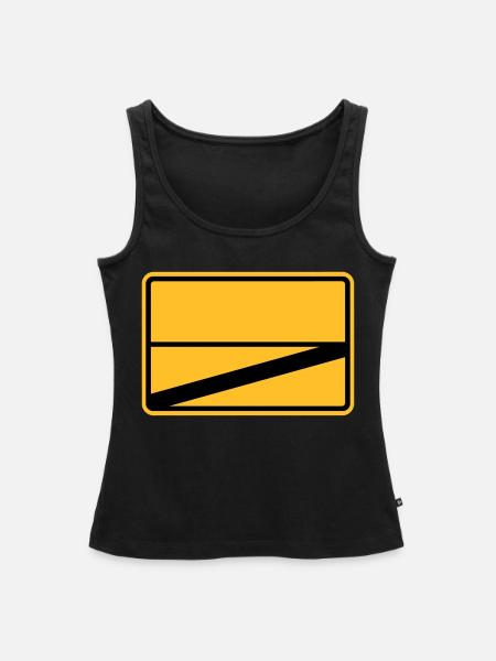 Ortsschild - Frauen Premium Organic Tank Top - Schwarz