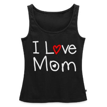 Mom - Débardeur bio Premium Femme - noir - Devant - AI Model Female 172 light (172cm)