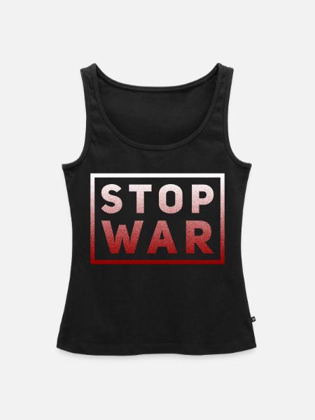 Stop War - Frauen Premium Organic Tank Top - Schwarz