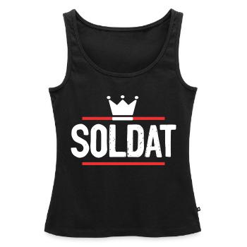 Soldat Beruf - Frauen Premium Organic Tank Top - Schwarz - Vorne - AI Model Female 172 light (172cm)