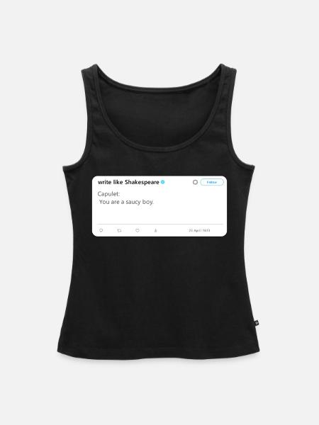 Funny Shakespeare Tweet - Frauen Premium Organic Tank Top - Schwarz