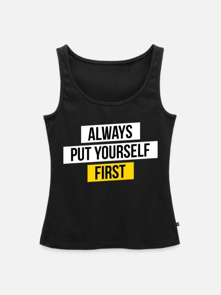 Zitate - Frauen Premium Organic Tank Top - Schwarz