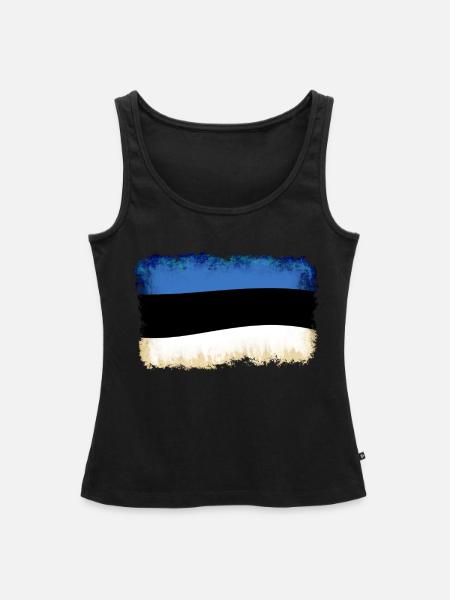 Estland - Frauen Premium Organic Tank Top - Schwarz