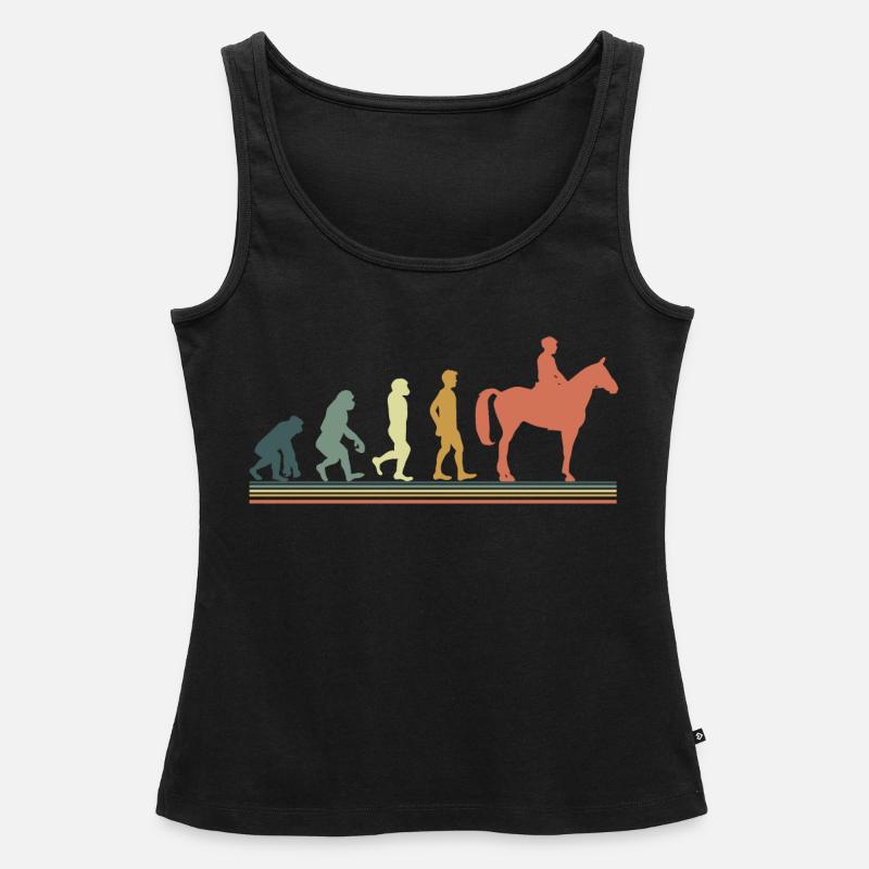Evolution cheval - Débardeur bio Premium Femme - noir