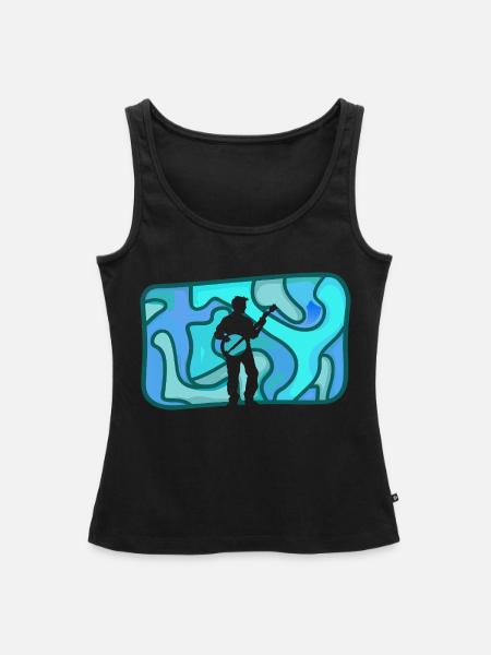 Banjo Dixie Folk - Frauen Premium Organic Tank Top - Schwarz