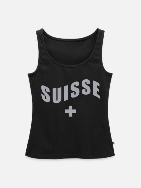Schweiz - Suisse - Switzerland - Frauen Premium Organic Tank Top - Schwarz