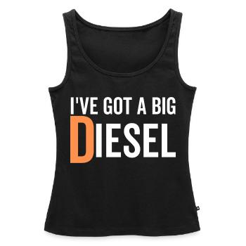 J’ai un gros diesel - Débardeur bio Premium Femme - noir - Devant - AI Model Female 172 light (172cm)