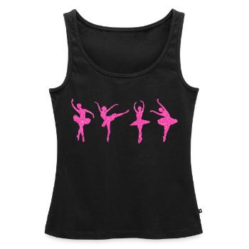 Ballet ballet - Débardeur bio Premium Femme - noir - Devant - AI Model Female 172 light (172cm)