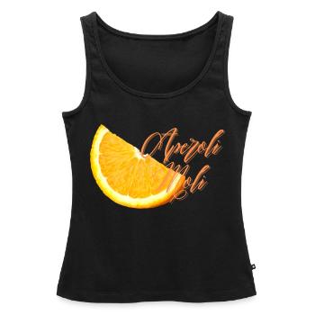 Moli apéritif - Débardeur bio Premium Femme - noir - Devant - AI Model Female 172 light (172cm)