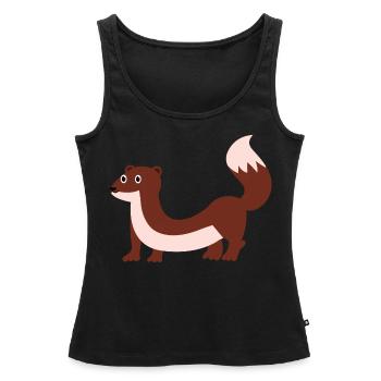 Wiesel - Frauen Premium Organic Tank Top - Schwarz - Vorne - AI Model Female 172 light (172cm)